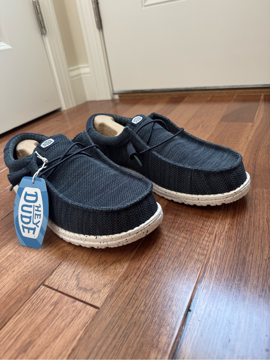 Hey Dude Navy Knit Slip-On Loafers